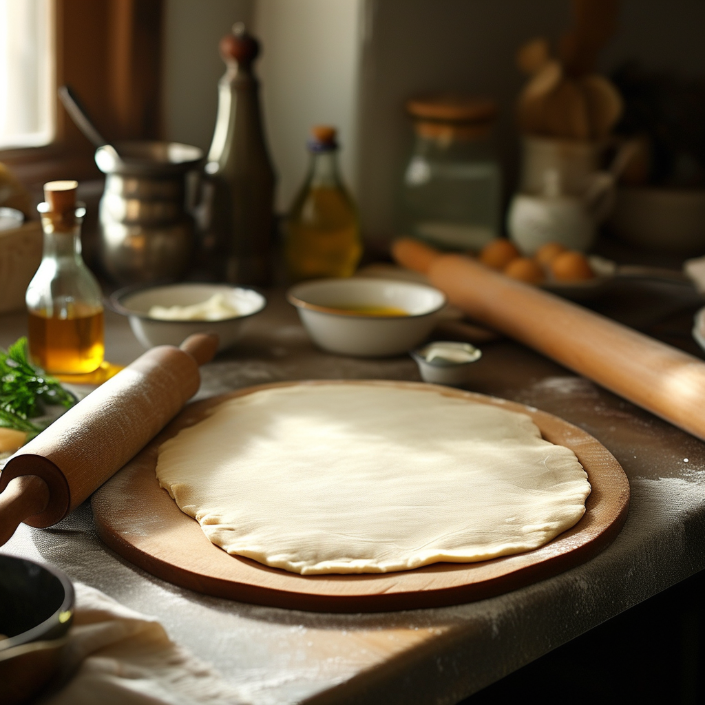 3 Ingredient Pie Crust Recipe: Easy and Delicious 4 Rolled-out pie crust in a pie dish