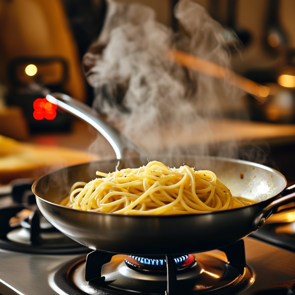 Baked Cream Cheese Spaghetti 2 Cooking Process
