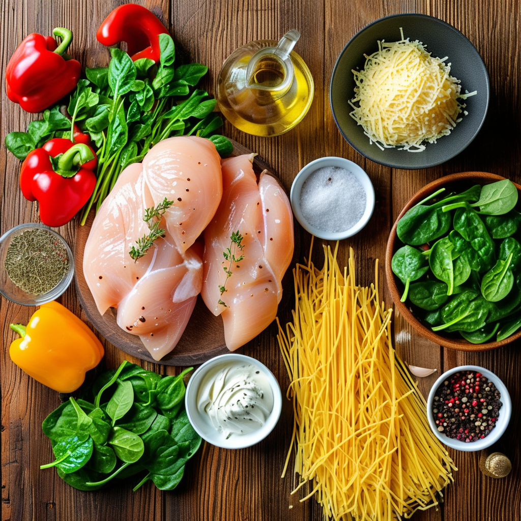 Monterey Chicken Spaghetti 1 Ingredients Display