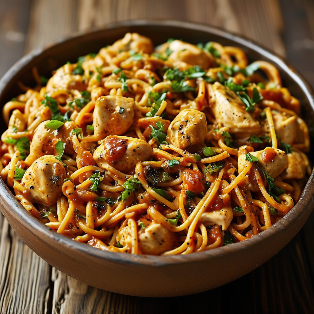 Spicy Chicken Pasta: A Flavor Explosion 4 Mixing Ingredients