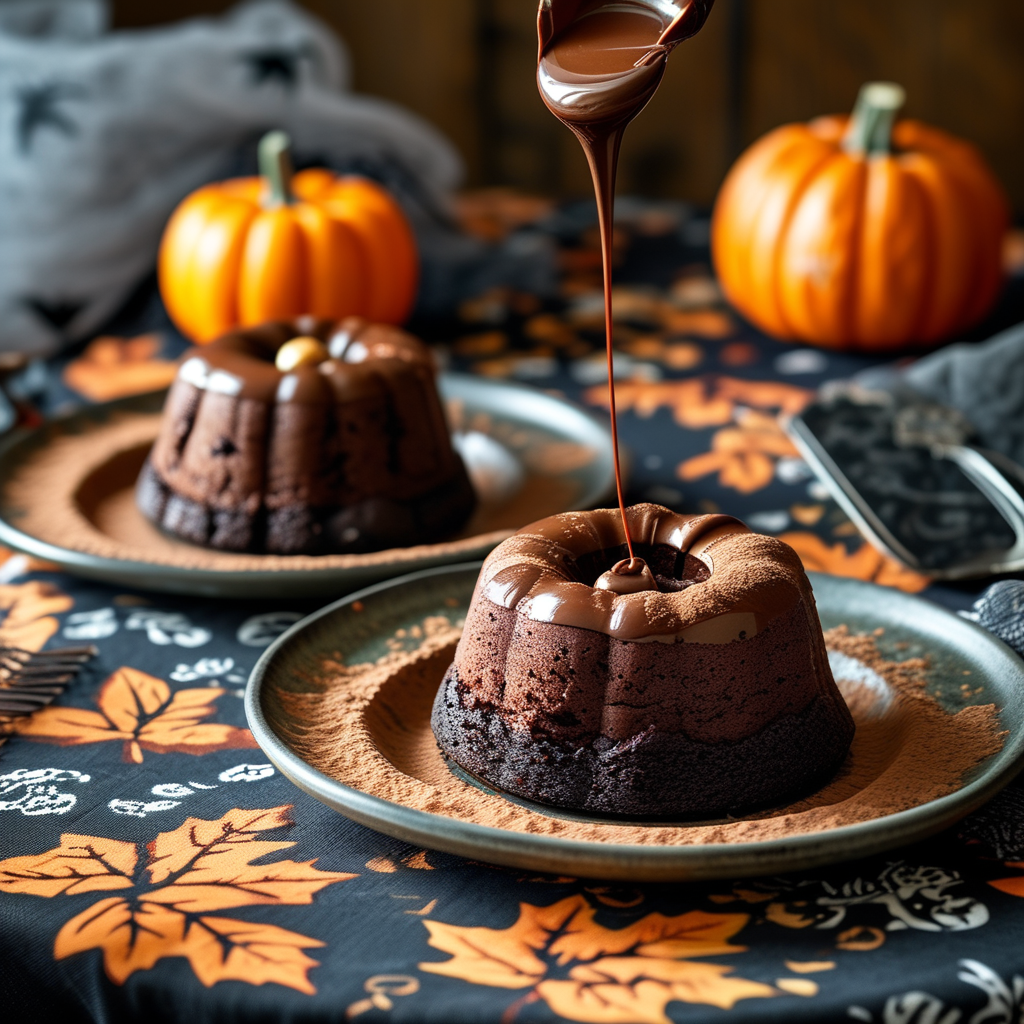 Chocolate Cake Recipe From Scratch Easy Halloween 4 Pouring batter into cake pans