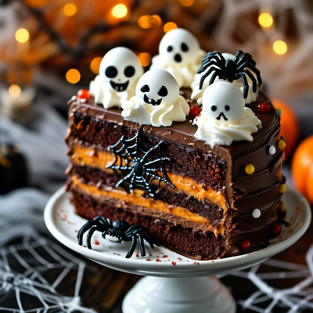 Chocolate Cake Recipe From Scratch Easy Halloween 5 Decorated finished chocolate cake