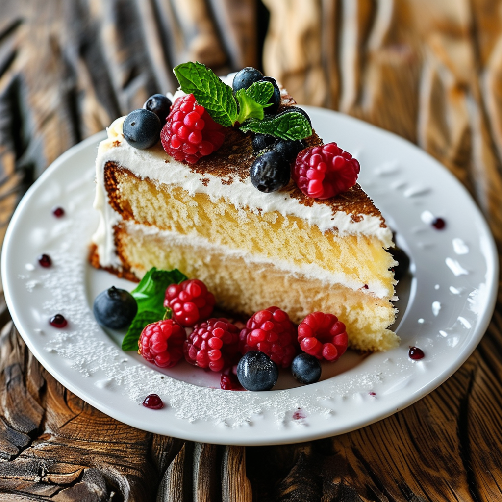 Condensed Milk Dessert: The Ultimate Guide 2 A Slice of Condensed Milk Cake on a Plate