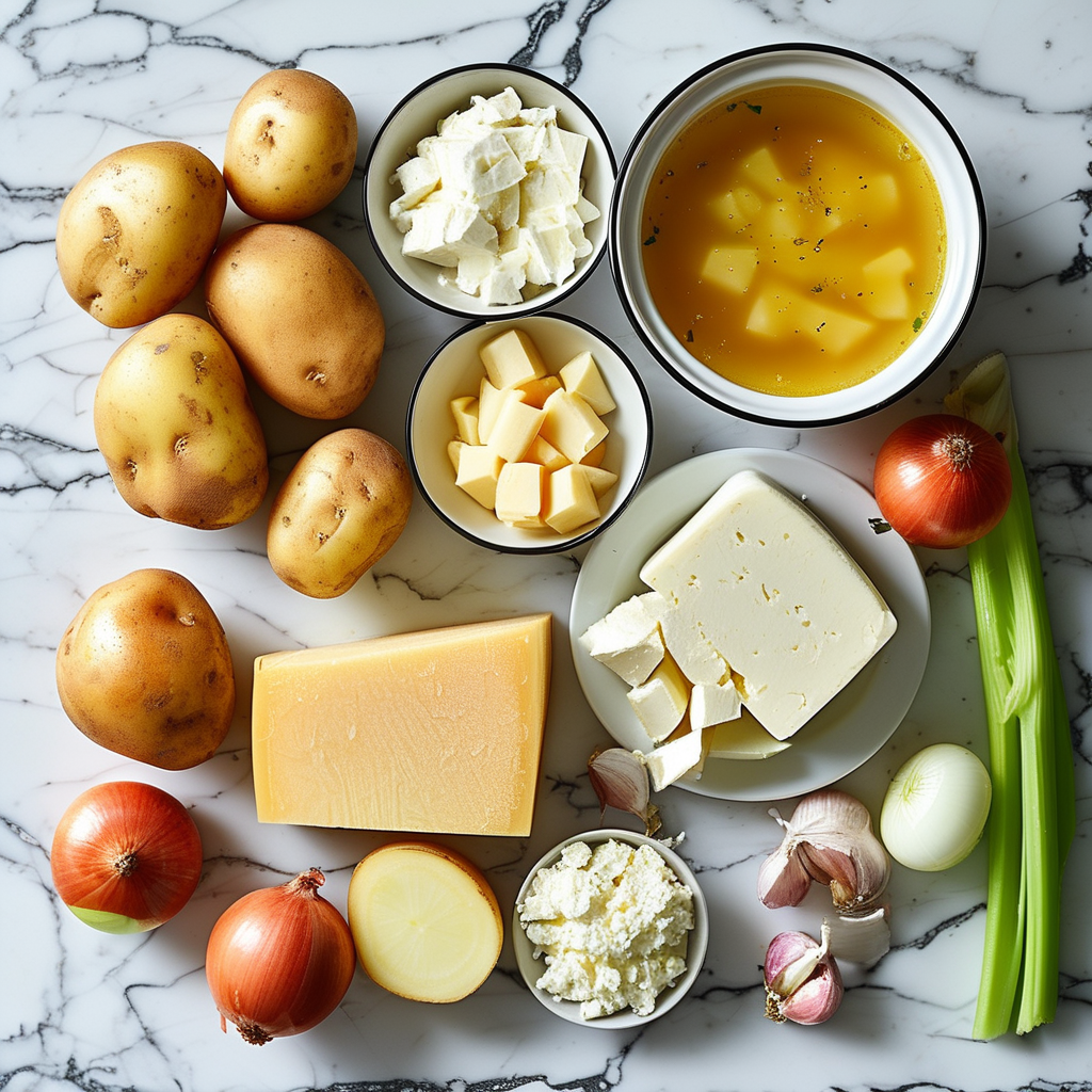 Crock Pot Potato Cheese Soup with Frozen Potatoes 2 Ingredients Layout
