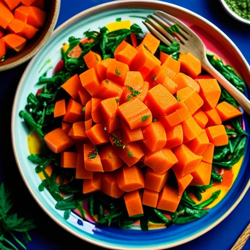 Comprehensive Guide to Diced Carrots: Health Benefits and Recipes 4 A beautifully plated dish featuring carrots as a highlight, used in a stir-fry or salad.
