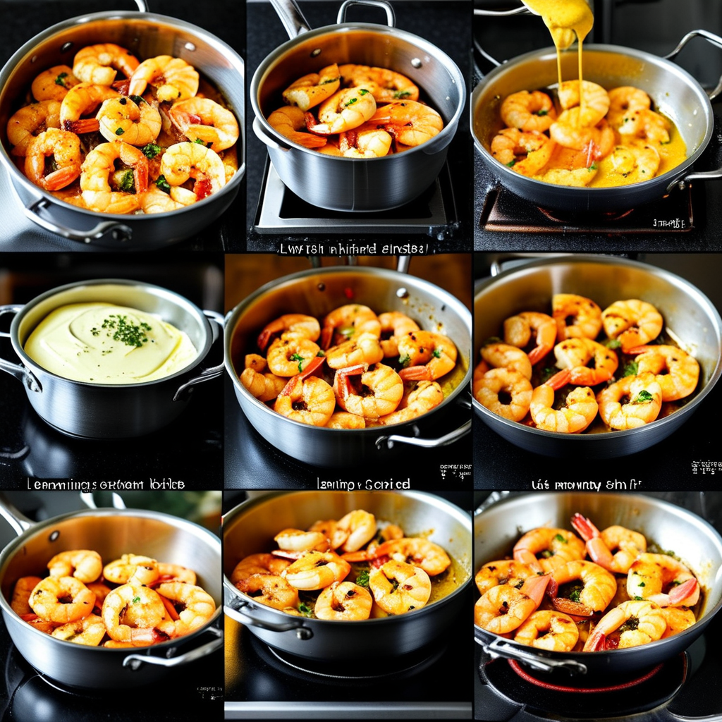 Easy Dinner Pescatarian Family with Toddler 4 Step-by-step preparation of Lemon Garlic Butter Shrimp