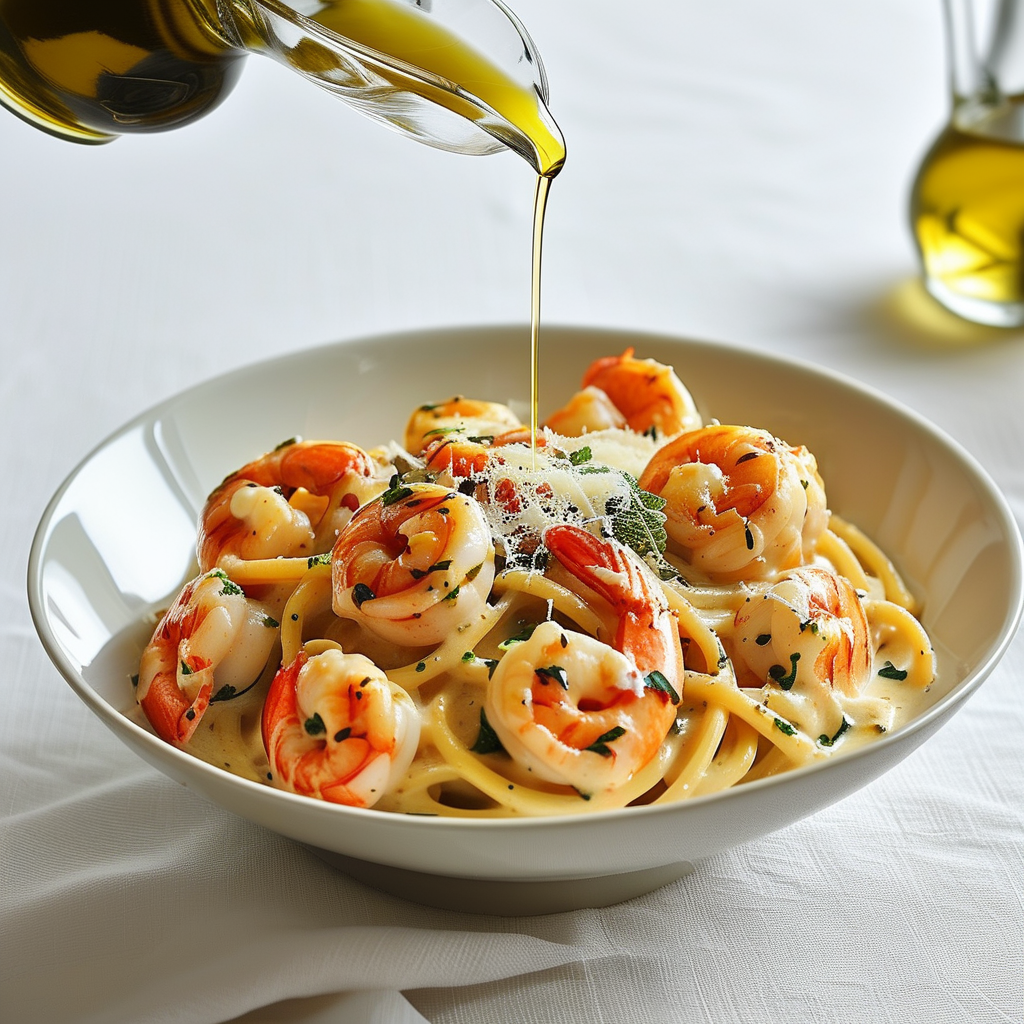 Healthy Easy Dinner Pescatarian Family With Toddler 2 Creamy Shrimp Pasta