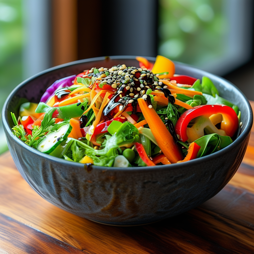 Easy To Make Asian Food Recipes : Your Ultimate Guide 4 Colorful vegetarian Asian salad