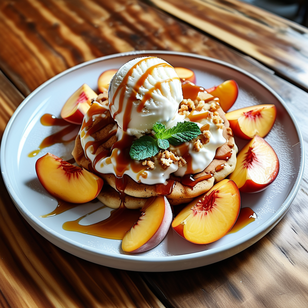 Peach Crisp with Canned Peaches 3 Serving Suggestion with Toppings