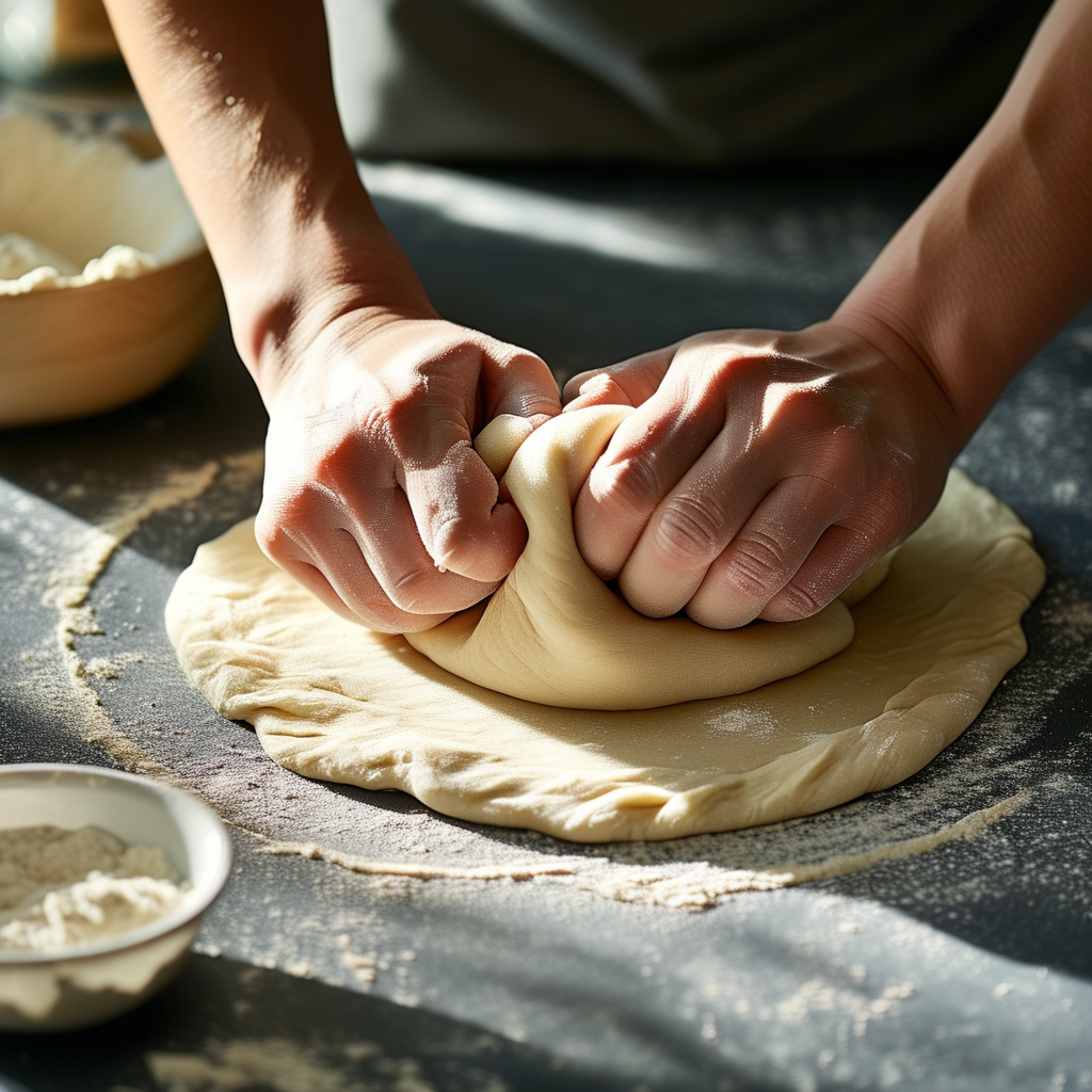 Quick Pie Crust Recipe No Refrigeration 4 Kneading the Dough