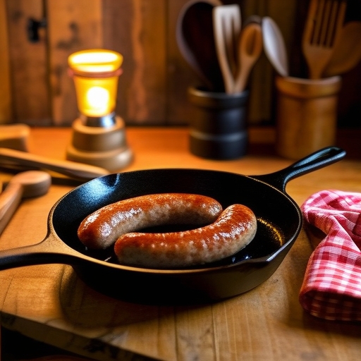 Sawmill Gravy: A Comprehensive Guide 1 Rustic kitchen with sausage sizzling