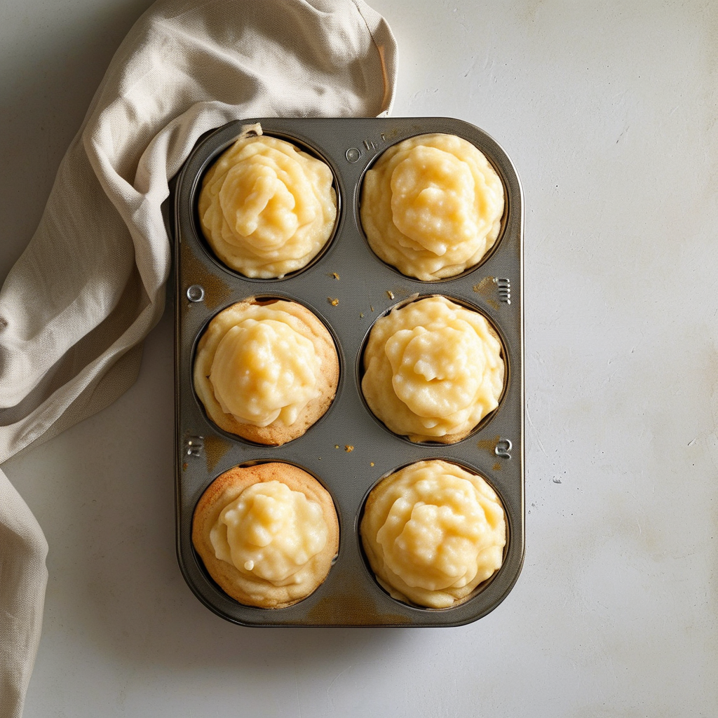 Sour Cream Muffins: A Deliciously Moist Recipe 4 Muffin batter in tins