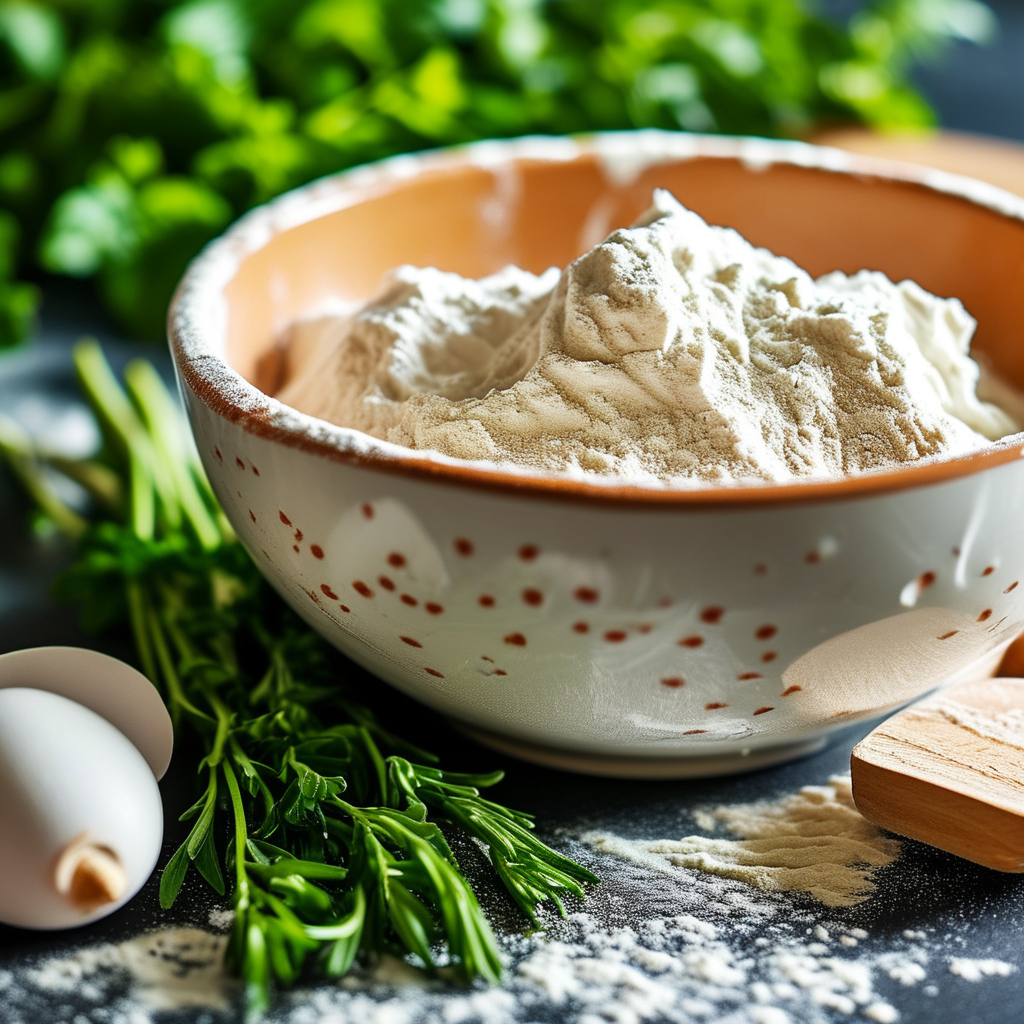 Herb Bread Recipe: How to Make Delicious Homemade Herb Bread 2 Mixing ingredients in a bowl