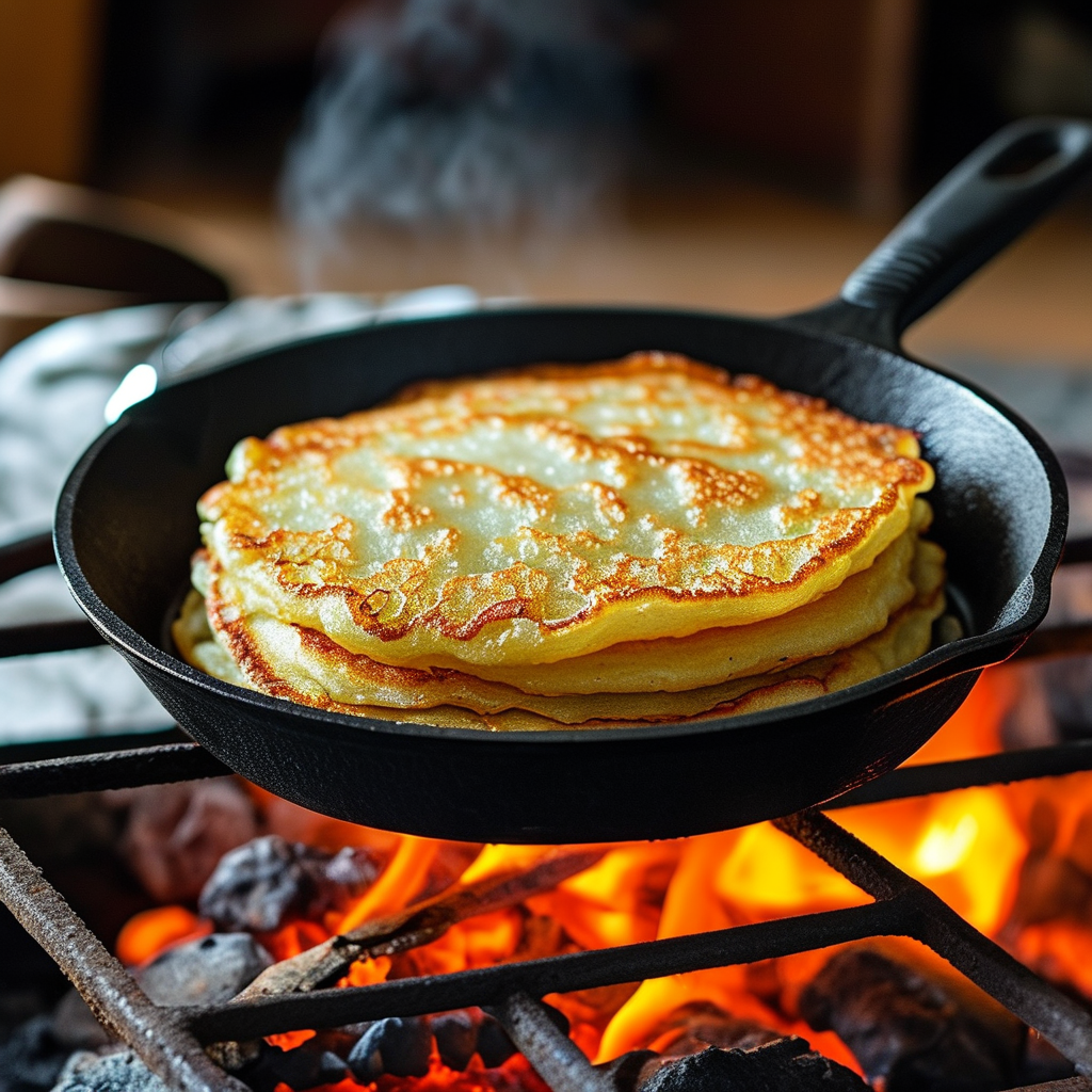 Make Shredded Hash Browns 4 Cast iron skillet with crispy hash browns