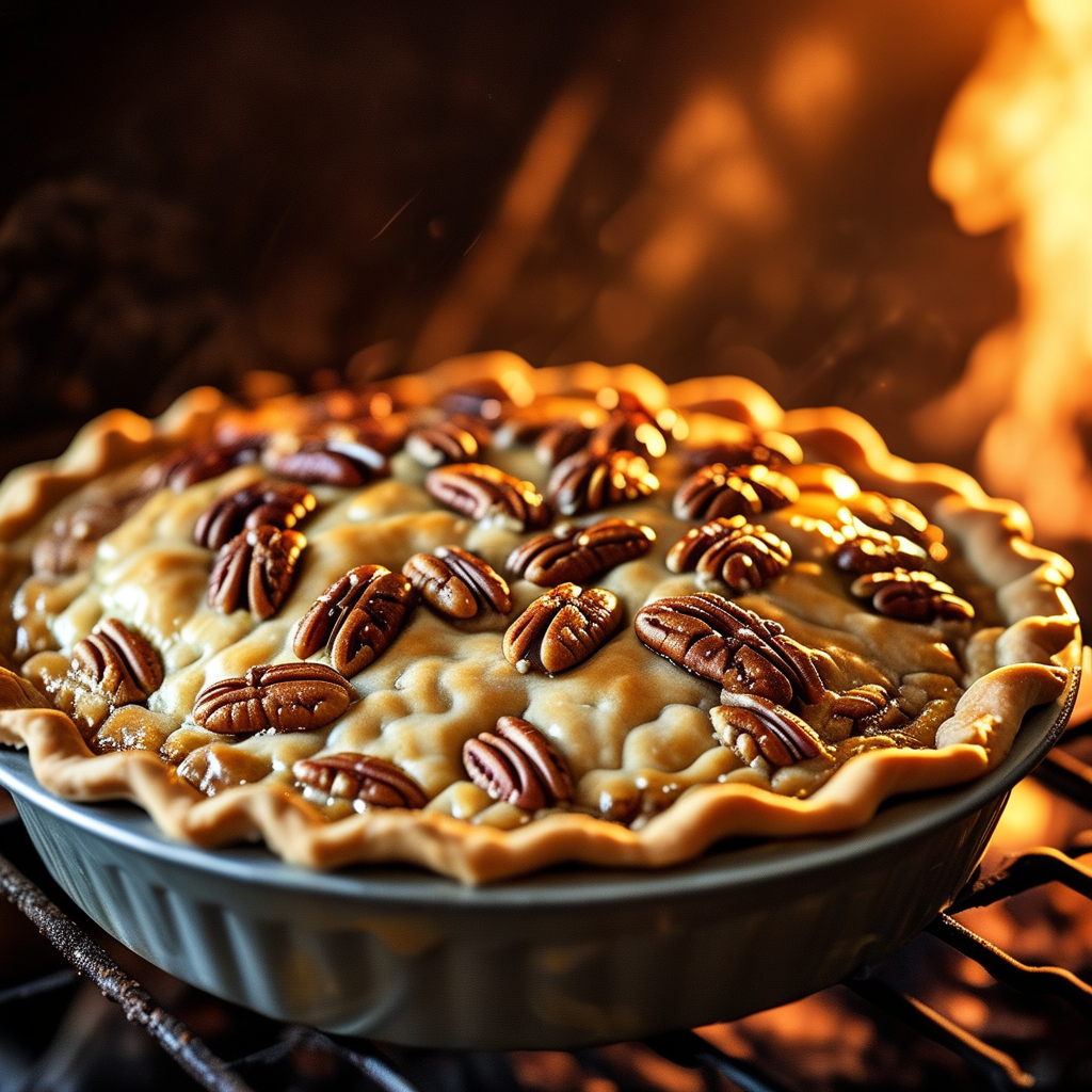Pecan Pie Cobbler 4 Cobbler in the Oven