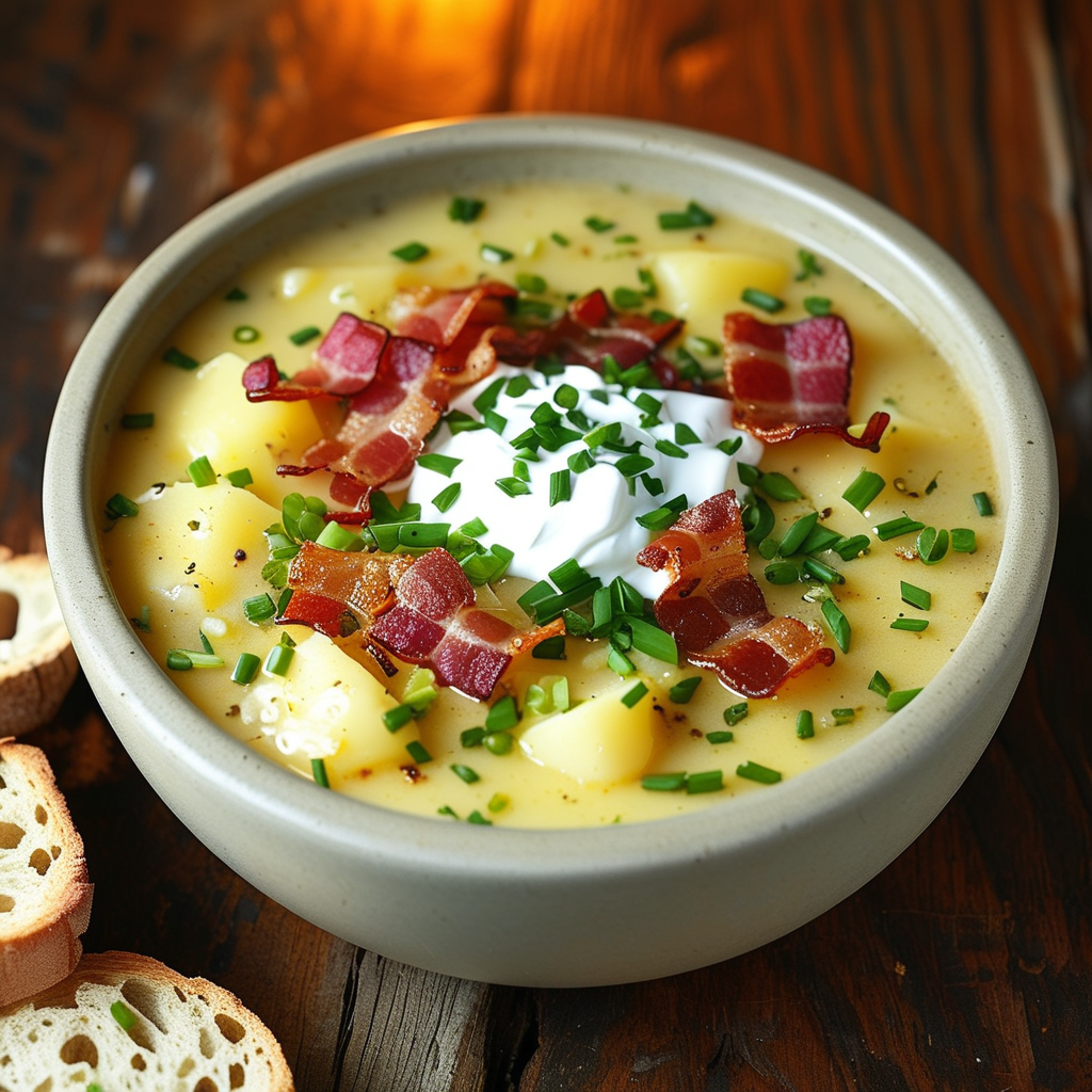 Crock Pot Potato Cheese Soup with Frozen County Style Hashbrown Potatoes 4 Final Presentation of the Soup