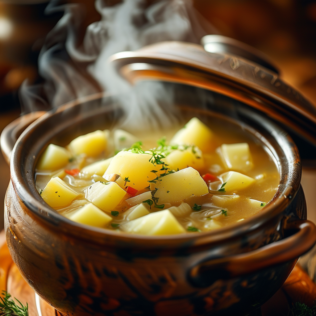 Crock Pot Potato Soup with Hash Browns 3 Crock Pot with Layered Ingredients