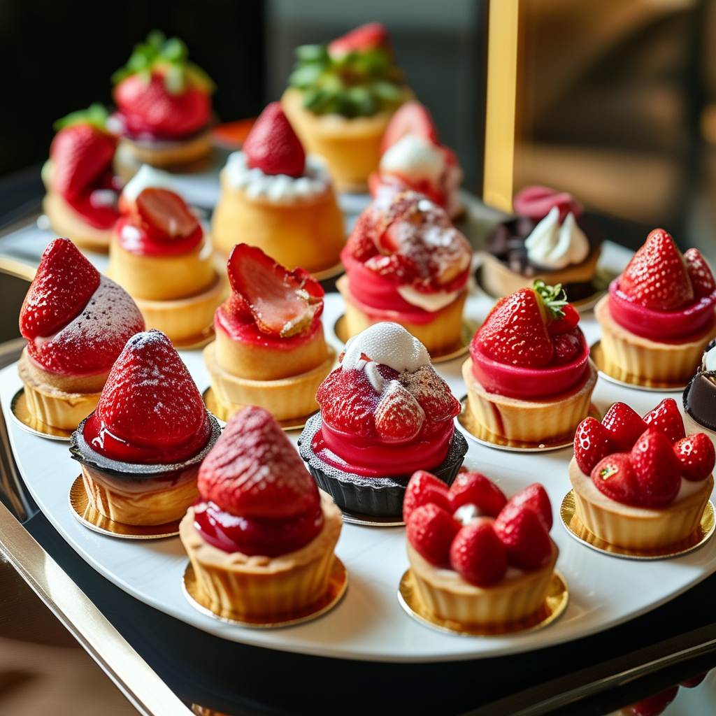 Filling Strawberry 5 Strawberry Dessert Display
