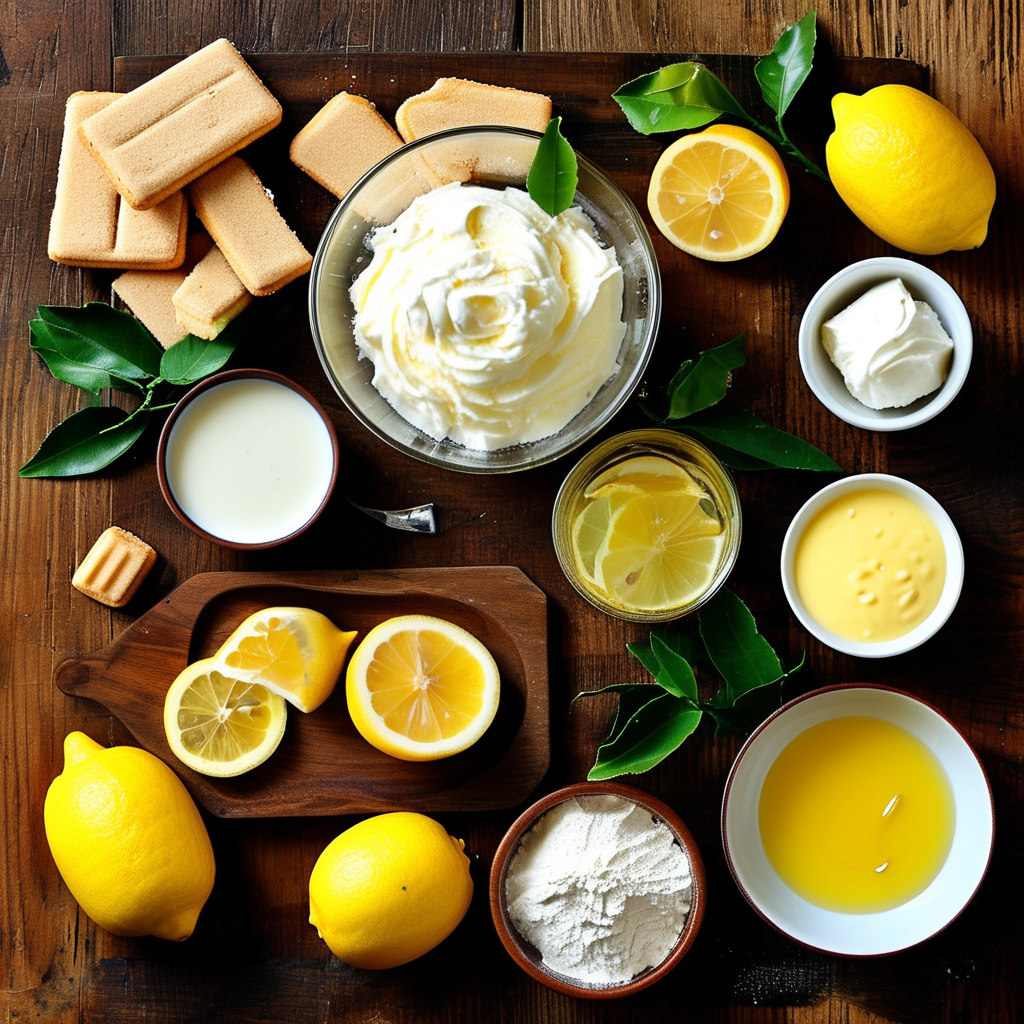 Lemon Tiramisu 1 A sliced dessert showcasing creamy mascarpone and lemon curd layers