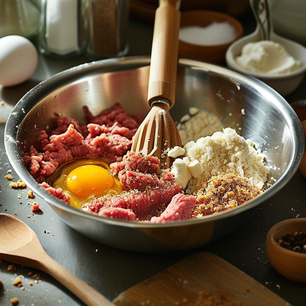 Meatloaf with Gravy - A Comfort Food Classic 3 Step-by-Step Preparation