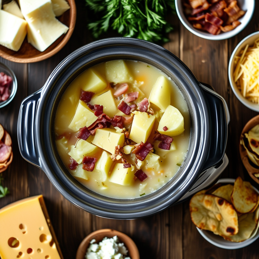 Slow Cooker Potato Soup with Hash Browns 2 Preparation Steps for Slow Cooker Potato Soup