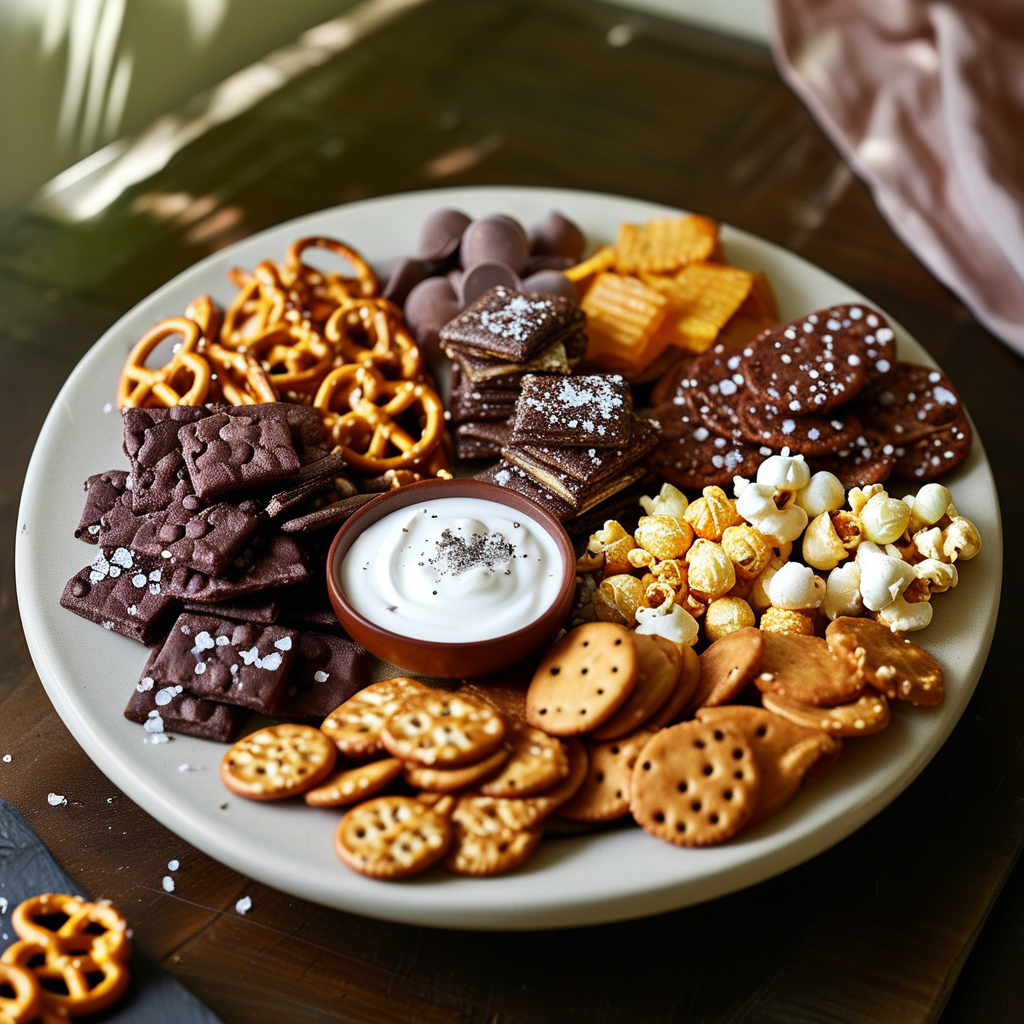 Sweet and Salty Foods: A Delicious Guide to Flavor Combinations 1 Sweet and Salty Snacks Spread