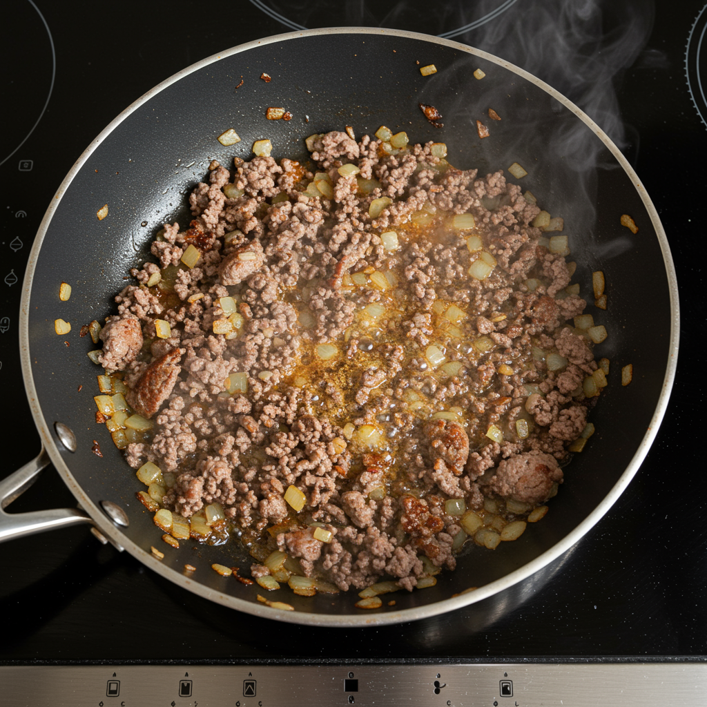 The Ultimate Hearty Cowboy Casserole (A Weeknight Favorite) 3 Assembled Casserole Before Baking