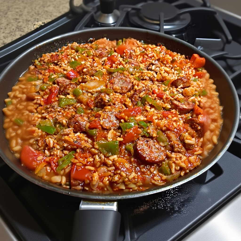 Sausage Peppers & Rice Skillet : Your One-Pan Path to Deliciousness 2 Ingredients for the skillet laid out